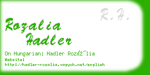 rozalia hadler business card